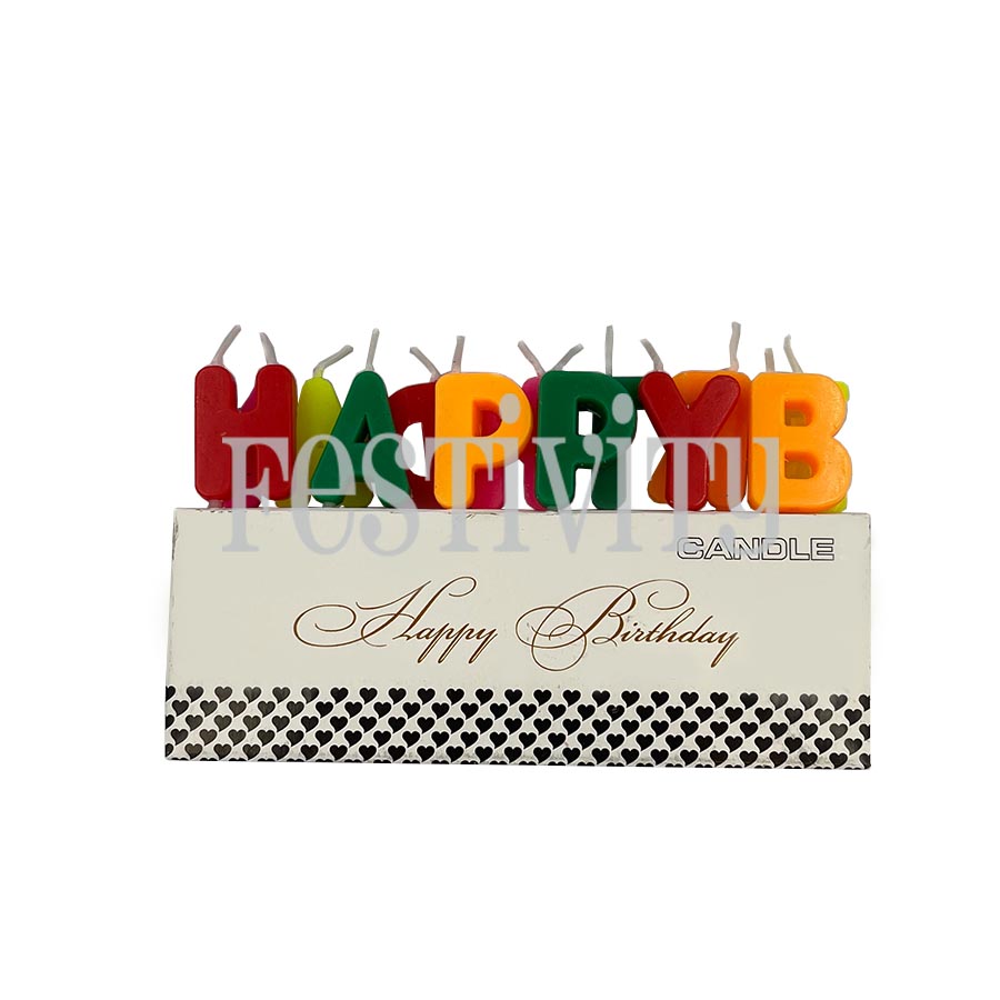 Colorful Happy Birthday Candles | Festivity